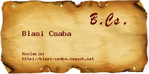Blasi Csaba névjegykártya